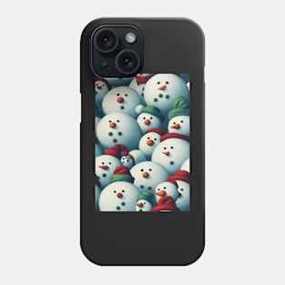 Christmas Seamless Pattern - Snowman #5 Phone Case