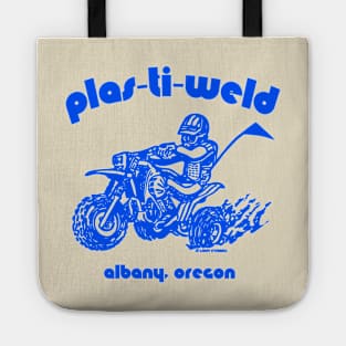 Plas-Ti-Weld the fender mender in blue Tote