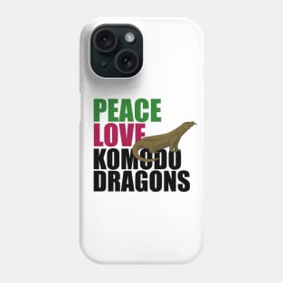 Peace Love Komodo Dragons Phone Case