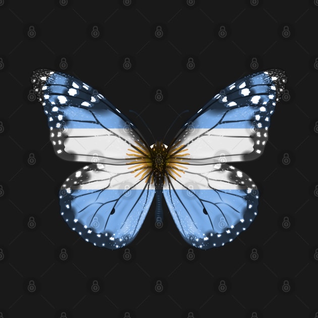 Argentinian Flag  Butterfly - Gift for Argentinian From Argentina by Country Flags