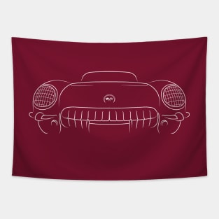 1955 Chevrolet Corvette C1 - front stencil, white Tapestry