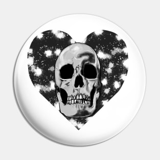 Heart Skull Pin