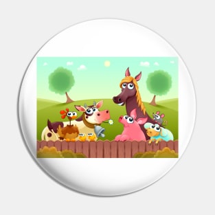 Funny farm animals smiling Pin