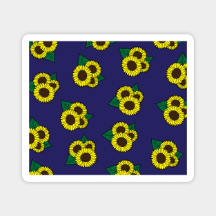 Sunflower pattern Magnet