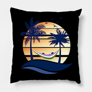 Genderqueer Pride Hammock Summer Beach Sunset Pillow