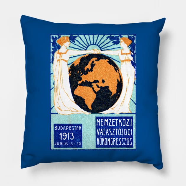 1913 International Woman's Suffrage Pillow by historicimage