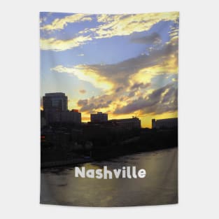 Cool sunset photography of Nashville Tennessee skyline sunset sky USA city break Tapestry