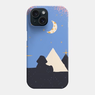 Egyptian Night Sphinx Moon Pyramid Phone Case