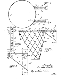 Basketball Goal Vintage Patent Hand Drawing Magnet