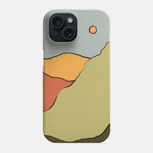 Boho Retro Landscape Mid Century Modern Phone Case