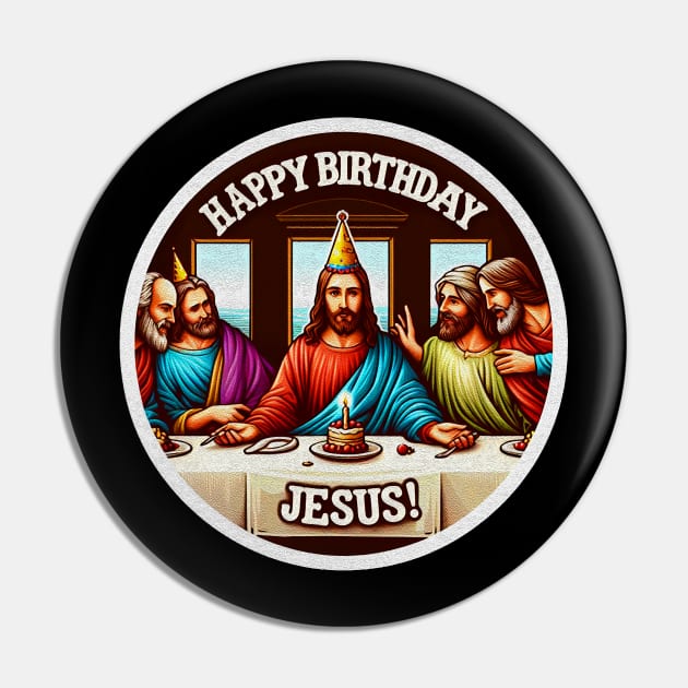 Happy Birthday Jesus Disciples Last Supper Christmas Pin by Plushism