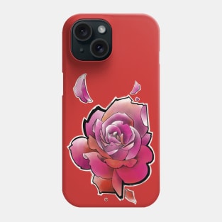 pink rose flower Phone Case