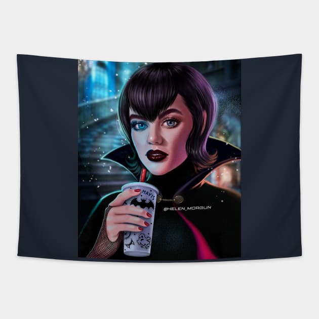 Mavis Dracula Tapestry by helen_morgun