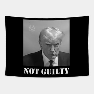 TRUMP MUGSHOT NOT GUILTY Tapestry