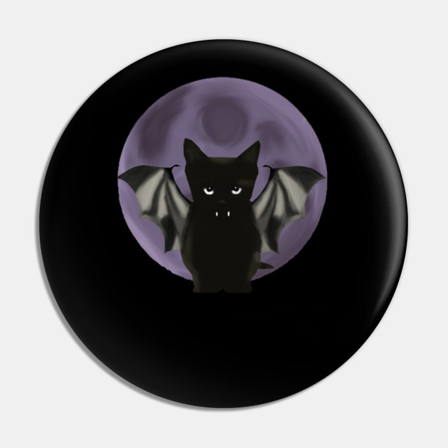 Batcat Halloween Pin Teepublic Au