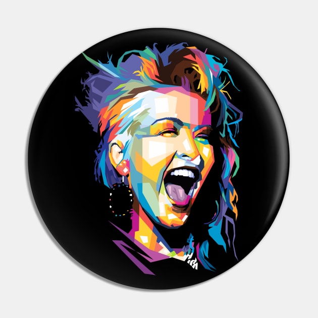 Cyndi Lauper Pin by Wijaya6661