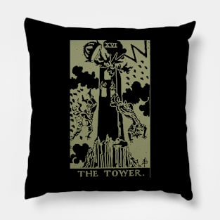 Golden Tarot - The Tower Pillow