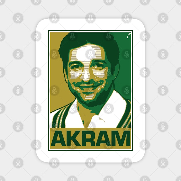 Akram - PAKISTAN Magnet by DAFTFISH