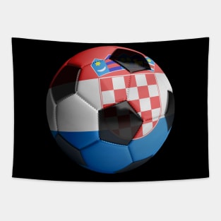 Croatia Flag Soccer Ball Tapestry