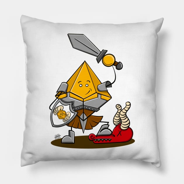 Paladin D10 Pillow by AlstonArt