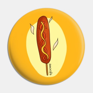 Hot sausage on stick Pin