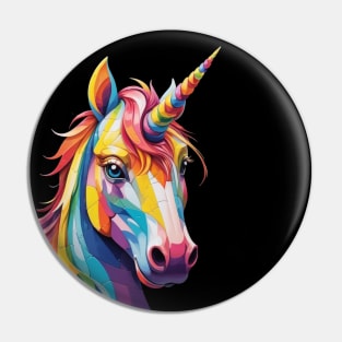 Colorful Rainbow Unicorn Pin