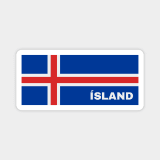 Ísland in Icelandic Flag Magnet