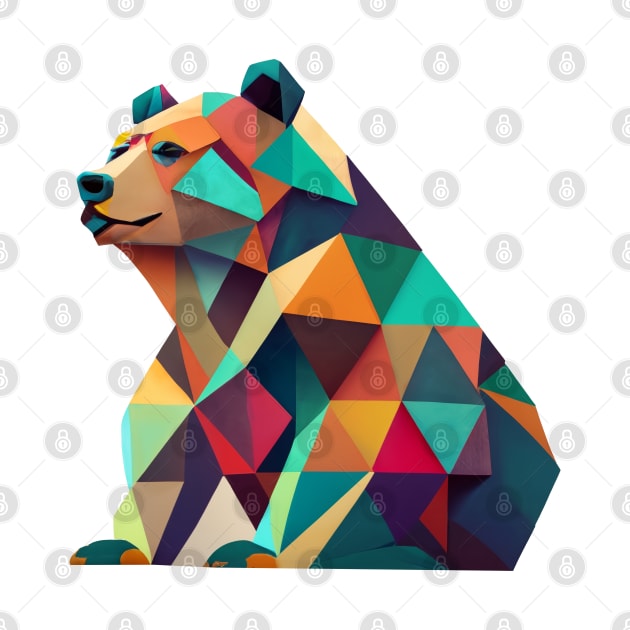 Cute Bear Geometric by marsyazamanta