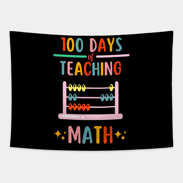 100 days of teaching math- 100 days of school Tapestry by DottedLinePrint