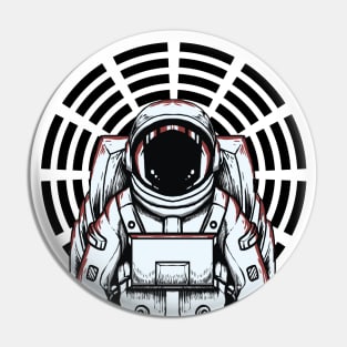 DJ astronaut, music party Pin