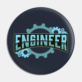 Engineer With Cogs Pin