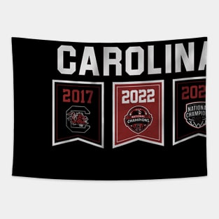 South Carolina Women's Basketball 2024 Championship Banners Tapestry