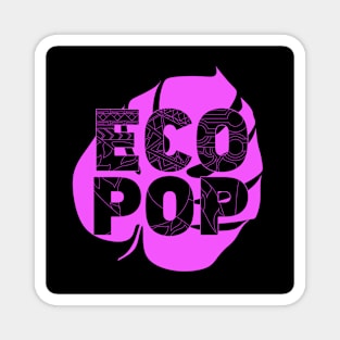 ecopop in a leaf logo design Magnet