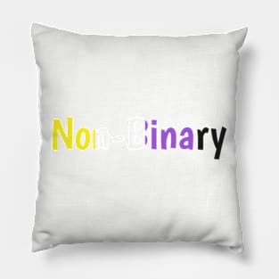 Non-Binary Enby T-Shirt - Colorful Pride Wear, Expressive Unisex Tee, Ideal Gift for Celebrating Identity Pillow