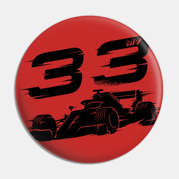 We Race On! 33 [Black] Pin by DCLawrenceUK