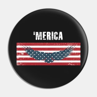 Eagle 'Merica Stars and Stripes Pin