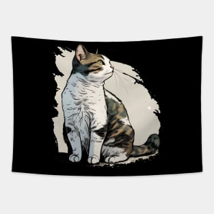 Cat Thinking Life - Cat Who Am I, Where Am I Tapestry