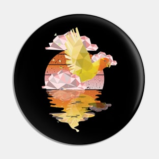 Love Bird Low poly art Pin