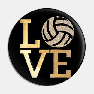 I Love Volleyball Pin