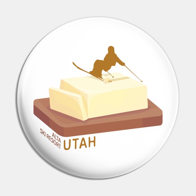 Ski Butter Carving | Alta Utah Pin by KlehmInTime