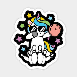 Unicorn Playing Bowling Magnet