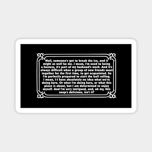 Clue Segue Card - Peacock Rant Magnet by BigOrangeShirtShop