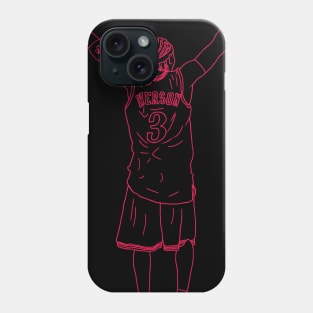 Allen Iverson Back-To Neon Phone Case