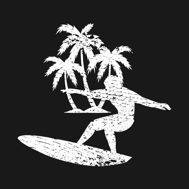 Surfer summer palms trees water sports kite gift by Crazy Shirts