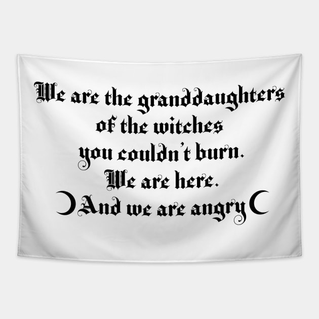 We are the granddaughters of the witches you couldn't burn Tapestry by Blacklinesw9