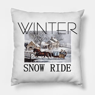 Winter Sleigh Ride Pillow