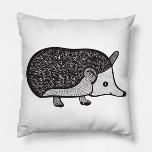 Hedgehog Ink Art - light colors Pillow