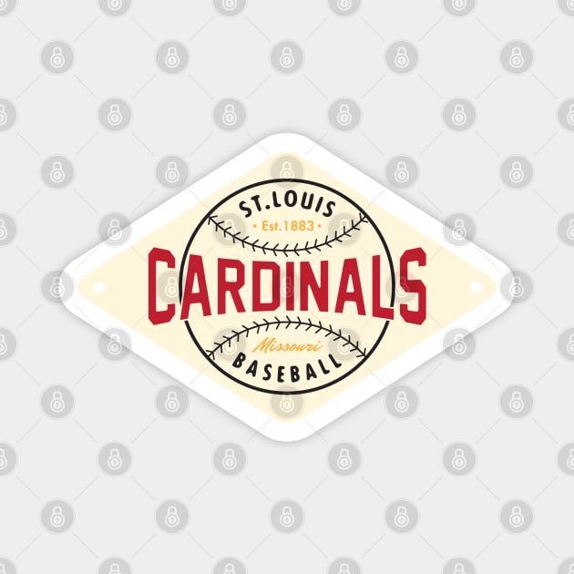 St. Louis Cardinals Diamond 2 by Buck Tee Magnet by Buck Tee