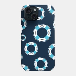 Life Belt maritim nautical seamless pattern Phone Case