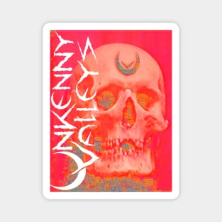 Unkenny Valleys - Psycho Skull Print Magnet